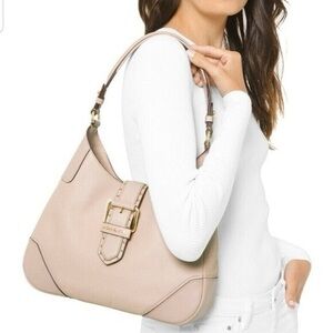 Michael Kors Lillian Soft Pink and Gold Leather Shoulder Bag